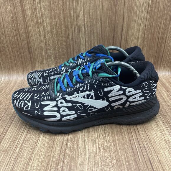 Brooks Adrenaline GTS 20 Run Happy Black Running Shoes 1103071D090 Men Sz 11.5 D - Picture 3 of 9
